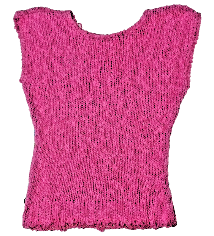 Victoria Jones by Halli Knit Sweater Tank Top Multi Color Striped Sleeveless M