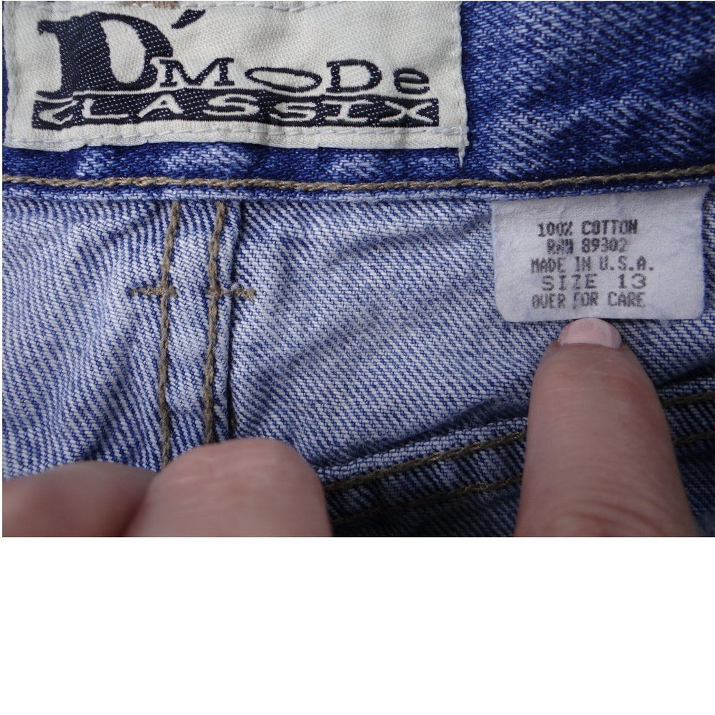 Vintage D Mode Classix Denim Bell Bottom Jeans Sz 13 Flare Cotton Made in USA