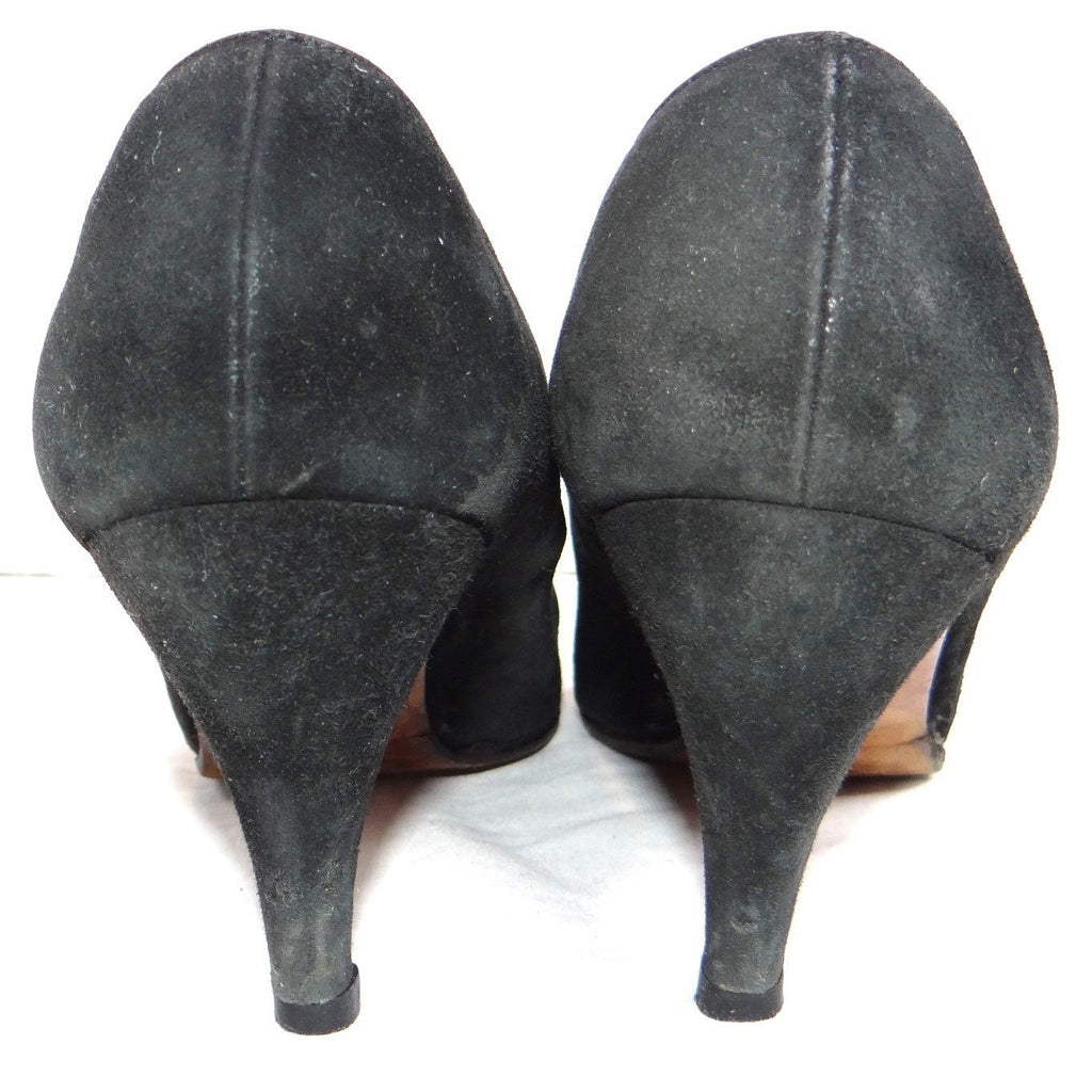 Black Suede Pumps Classic Pointed Toe High Heel Shoes Size 9AA