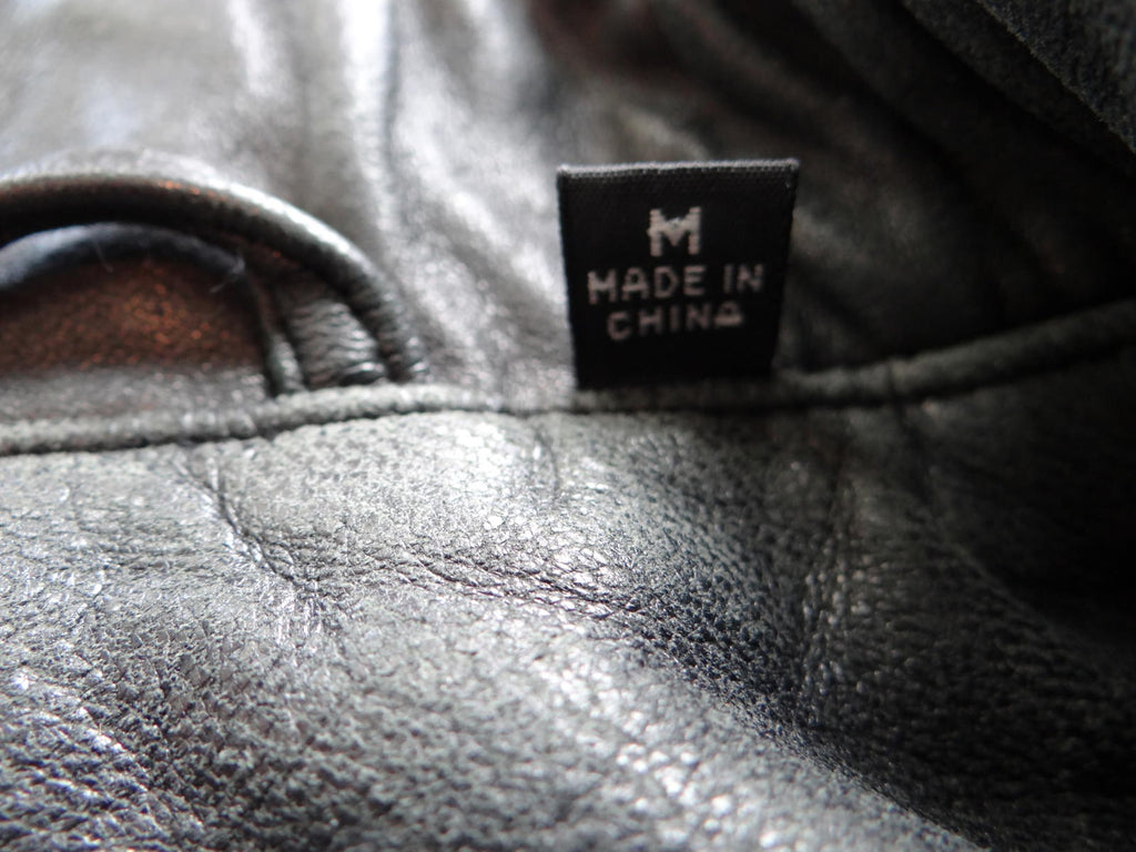 Men's Black Leather Jacket Medium
