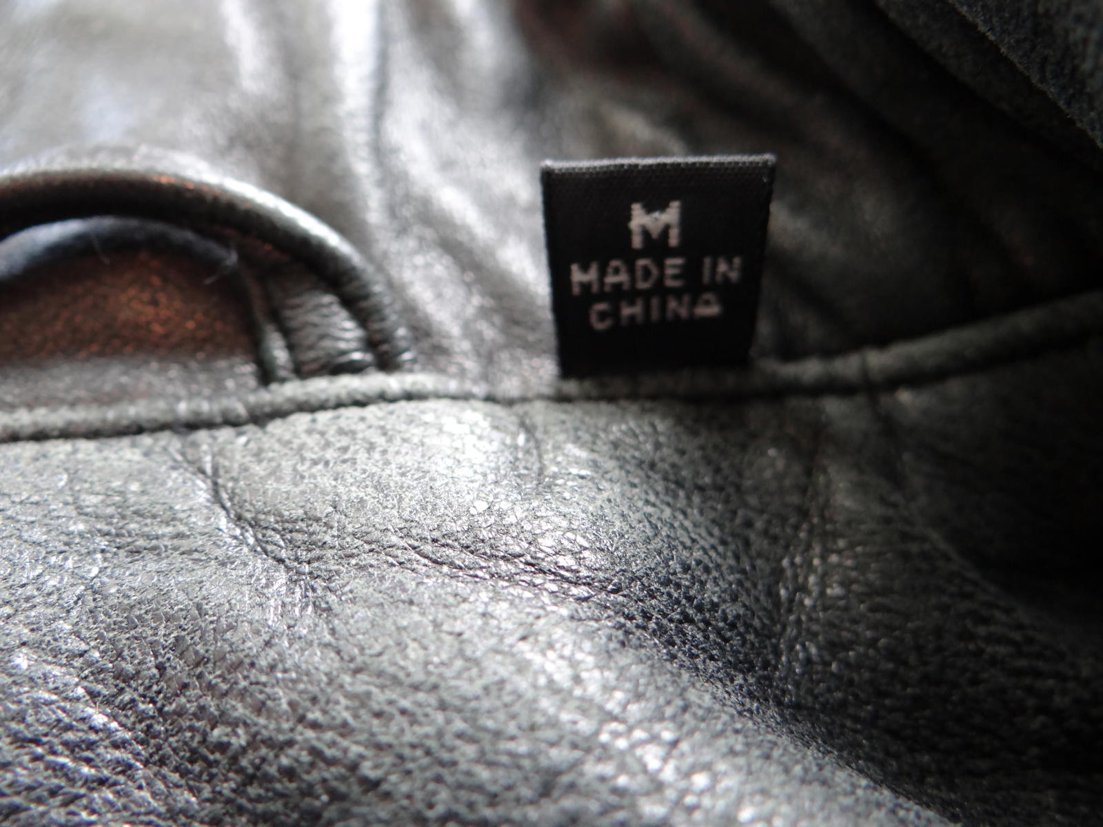 Men's Black Leather Jacket Medium