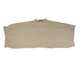 MICAS Cream Cable Knit Diamond Pattern Oversized Poncho Sweater One Size