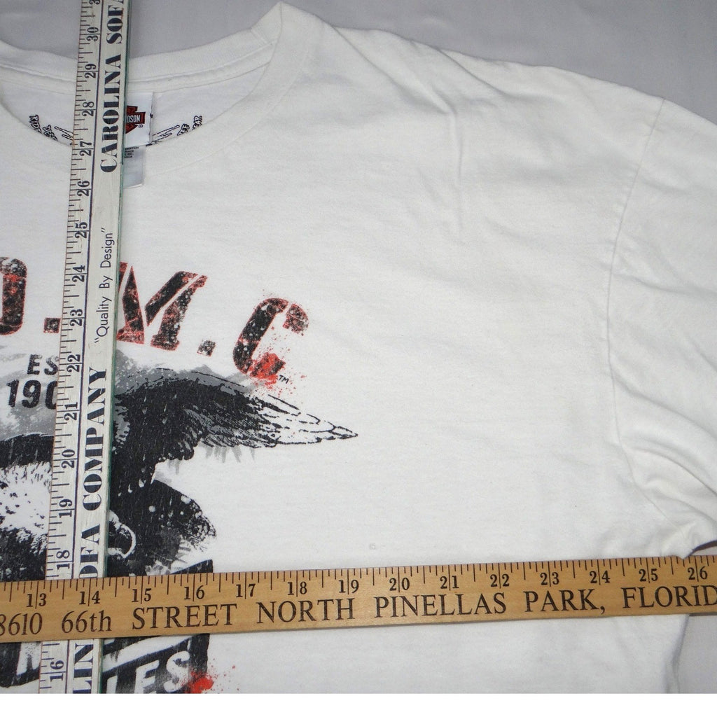 Harley-Davidson Mens White Pin-Up Lady HDMC Eagle Graphic T-Shirt 2015 Size 3XL