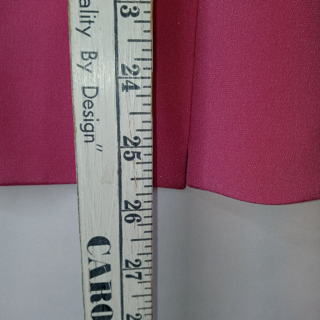 VTG Preston & York Silk Pink Blazer Skirt Suit Womens 12 Short Sleeve Tailored
