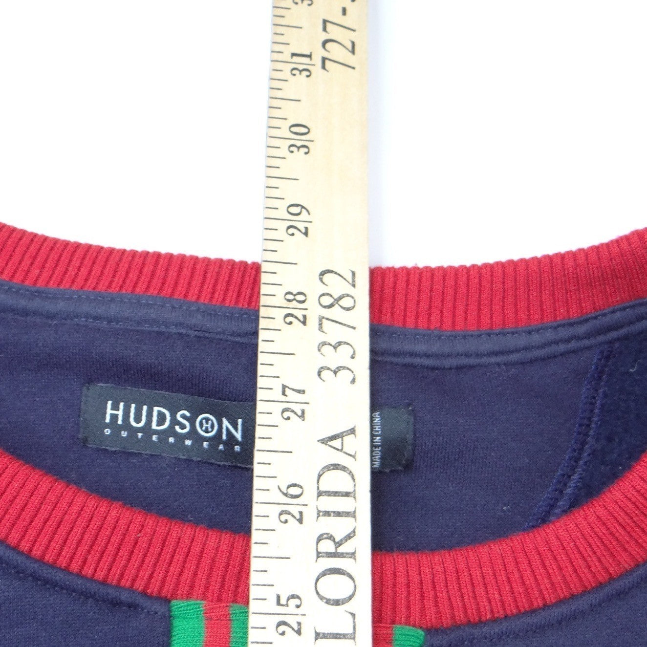 Hudson Outerwear Mens 3X Navy Blue Moth Skull Only The Strong Sweatshirt Striped