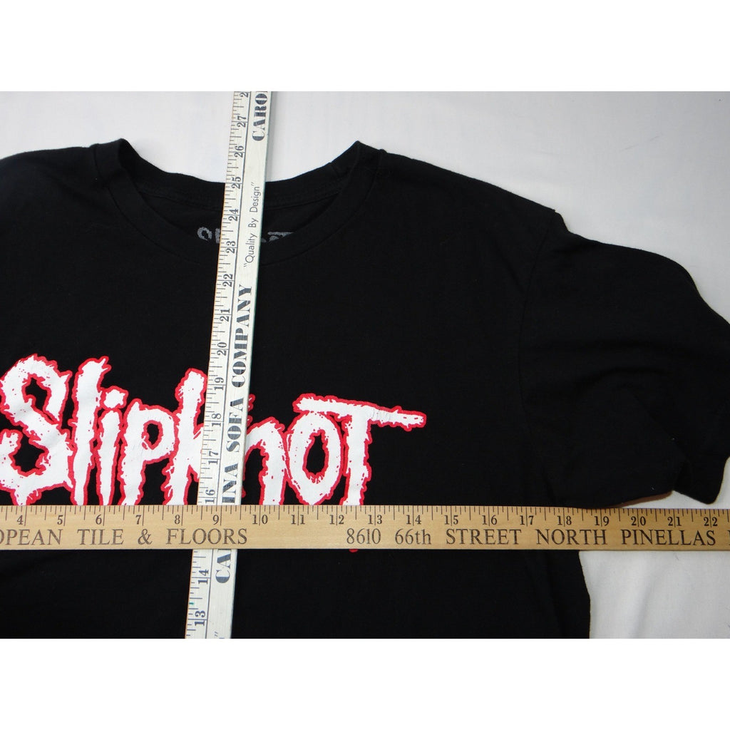 Slipknot Black T Shirt Graphic Band Logo Women's Size Large