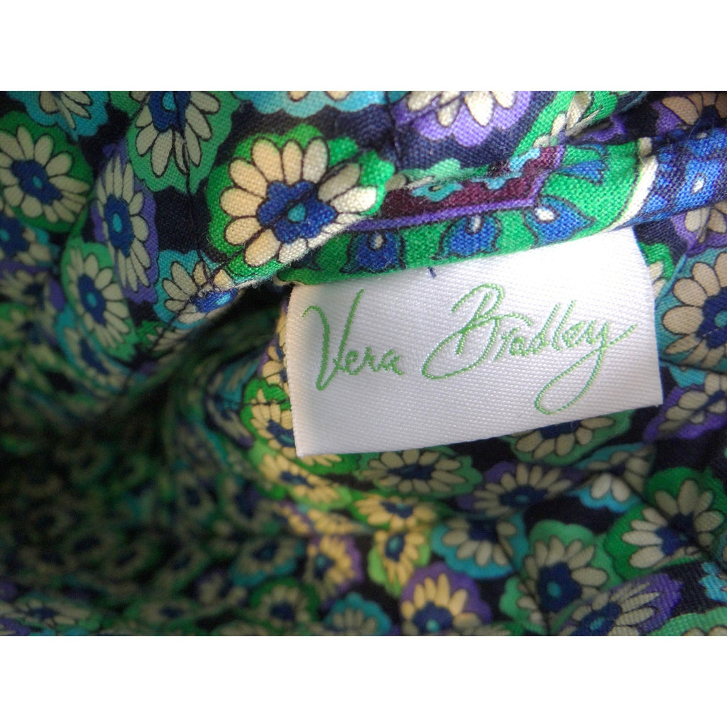 Vera Bradley Quilted Christmas Stocking Provencal Blue Green Purple Paisley