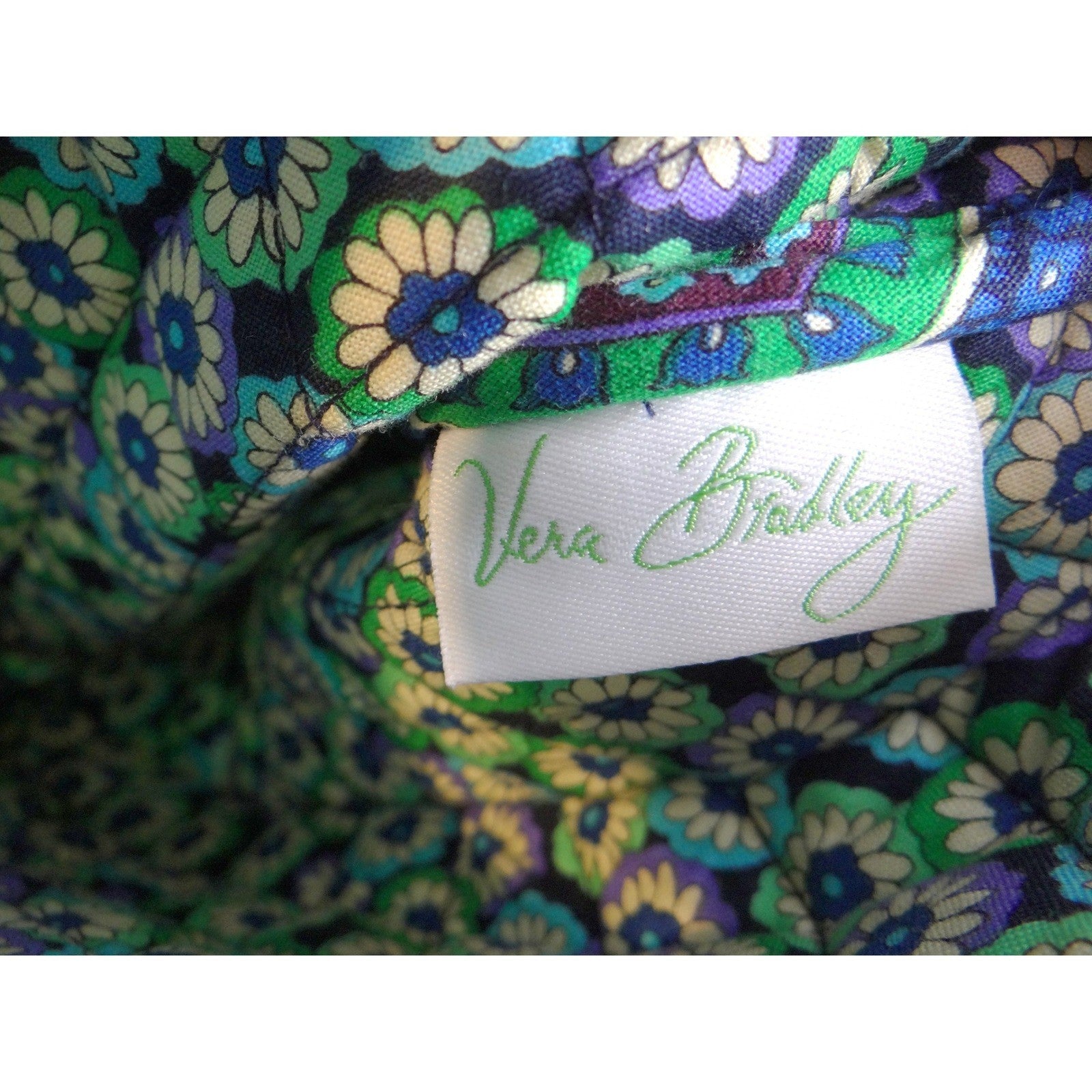 Vera Bradley Quilted Christmas Stocking Provencal Blue Green Purple Paisley