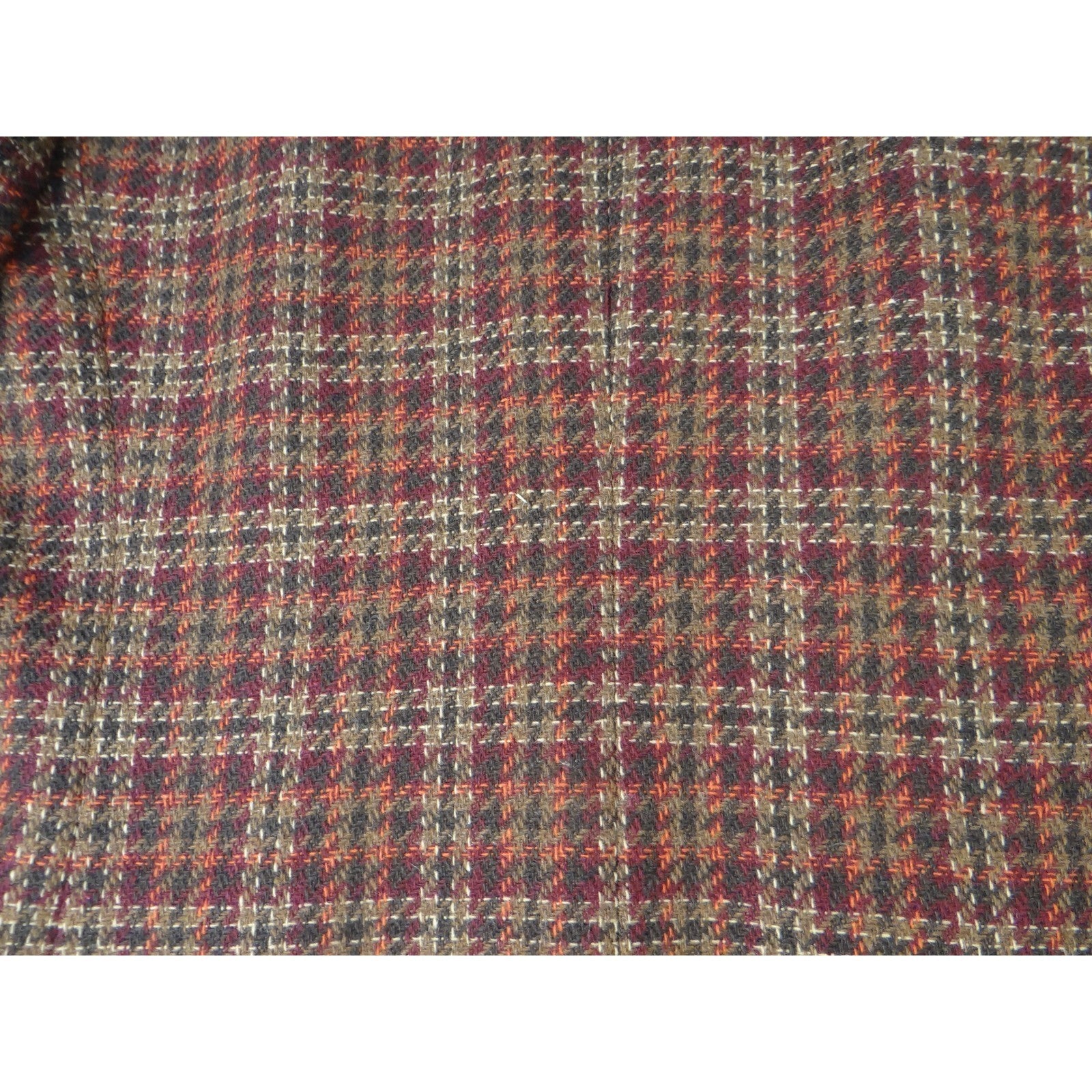 Vintage Joan Leslie Women's Plaid Blazer Jacket Sz14 Red Brown Gold Tweed Lined
