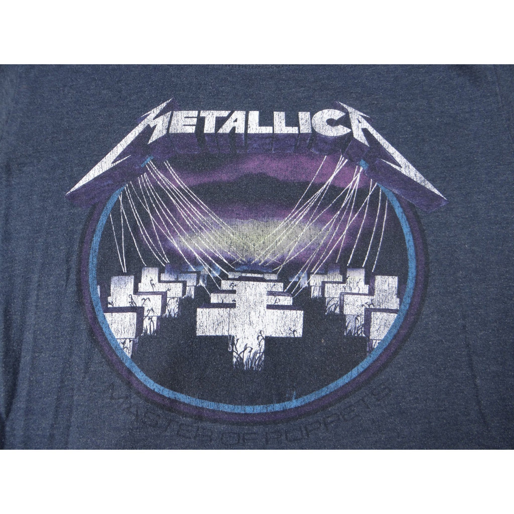 Metallica Master of Puppets T Shirt Dark Blue Graphic Tee
