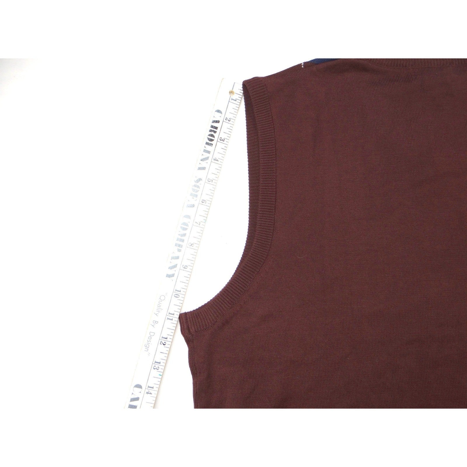 NWT-Blue Ocean Mens Burgundy Argyle V Neck Sweater Vest XL Acrylic Sleeveless