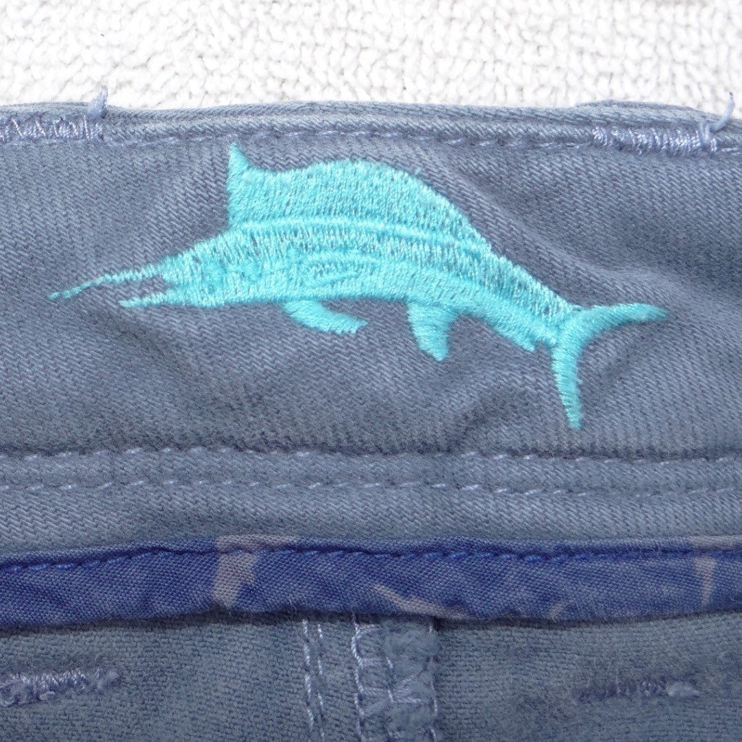 Tommy Bahama Boracay Straight Leg Pants Dusty Blue Mens 33x32 Stretch Cotton