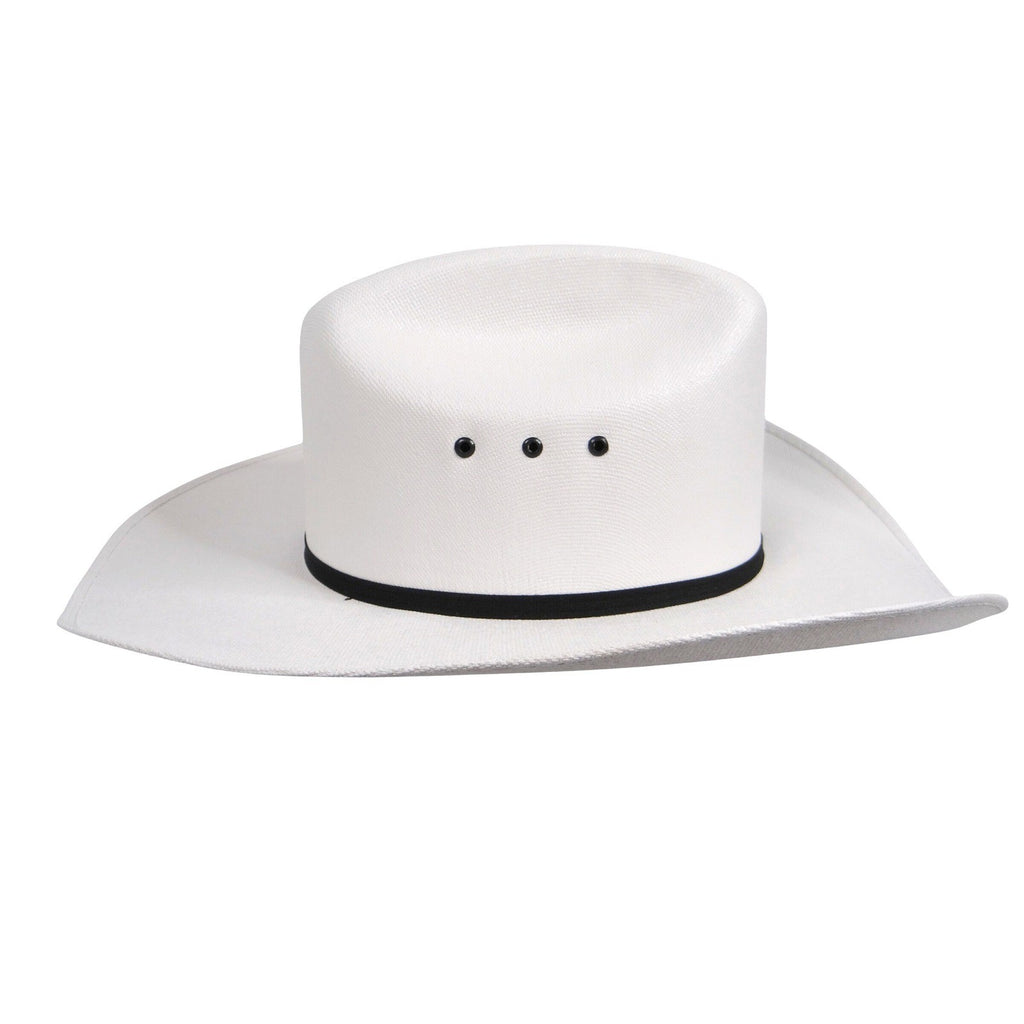 Smithbilt White Straw Cowboy Hat Cattleman Crease Wide Brim Western Hat 2182