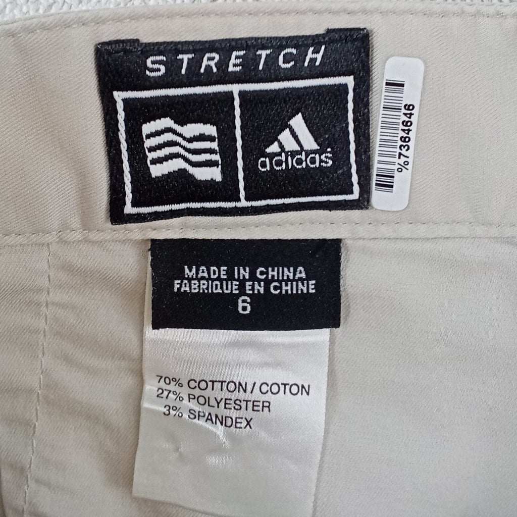 Adidas Women Khaki Stretch Golf Skort Size 6 Beige Active Tennis Skirt