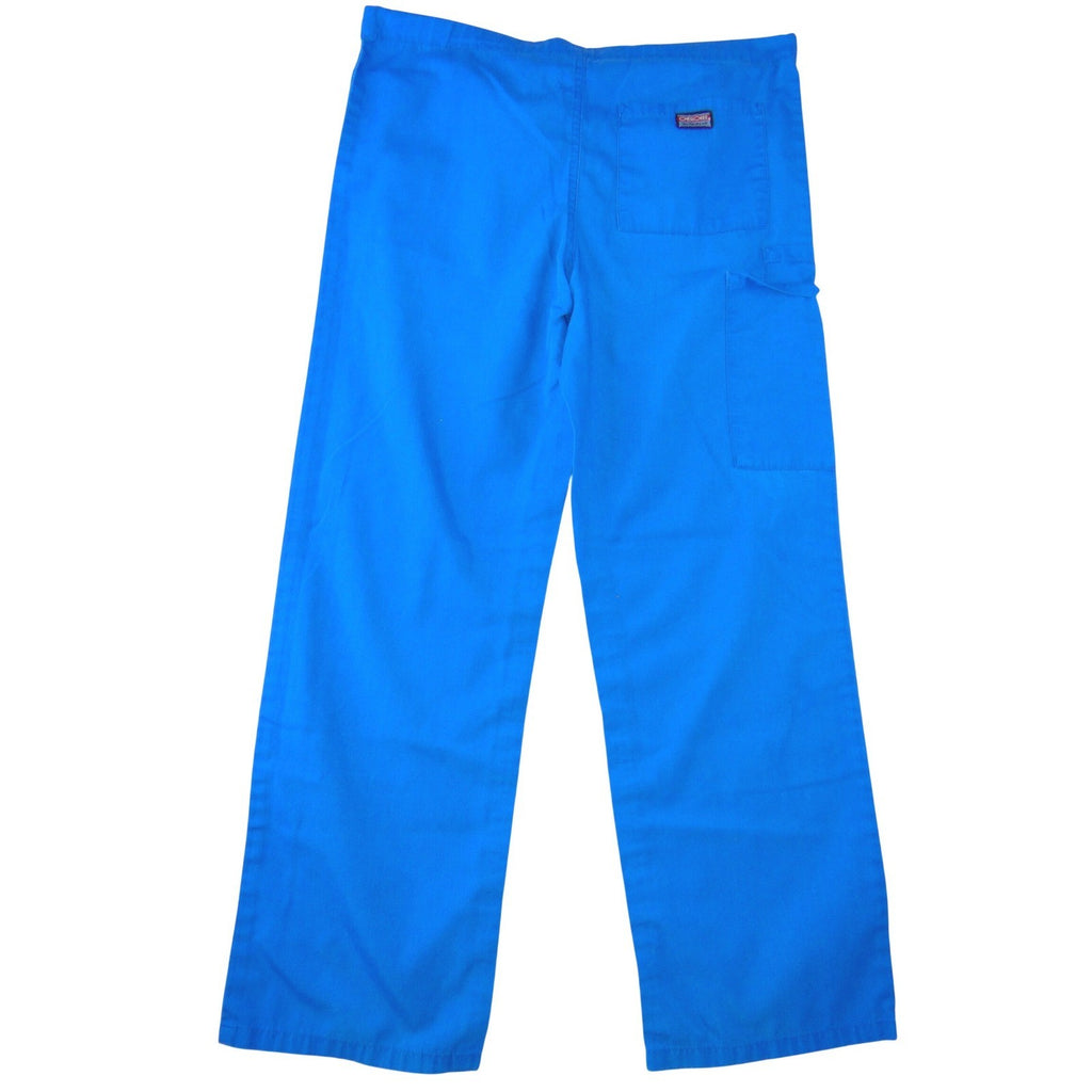 Cherokee Workwear Scrub Pants Womens XS Royal Blue Drawstring Cargo