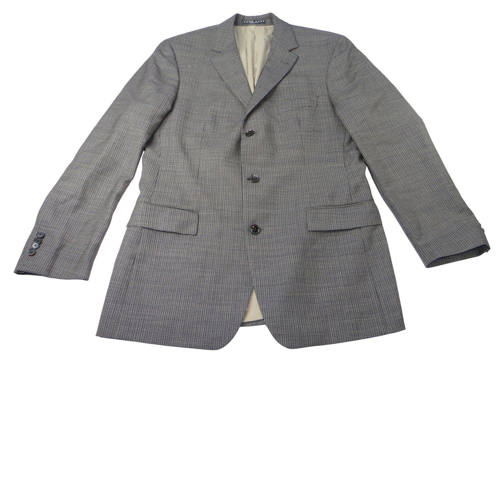 HUGO BOSS Men's Grey Check Wool Blend Blazer Sport Coat Size 42L