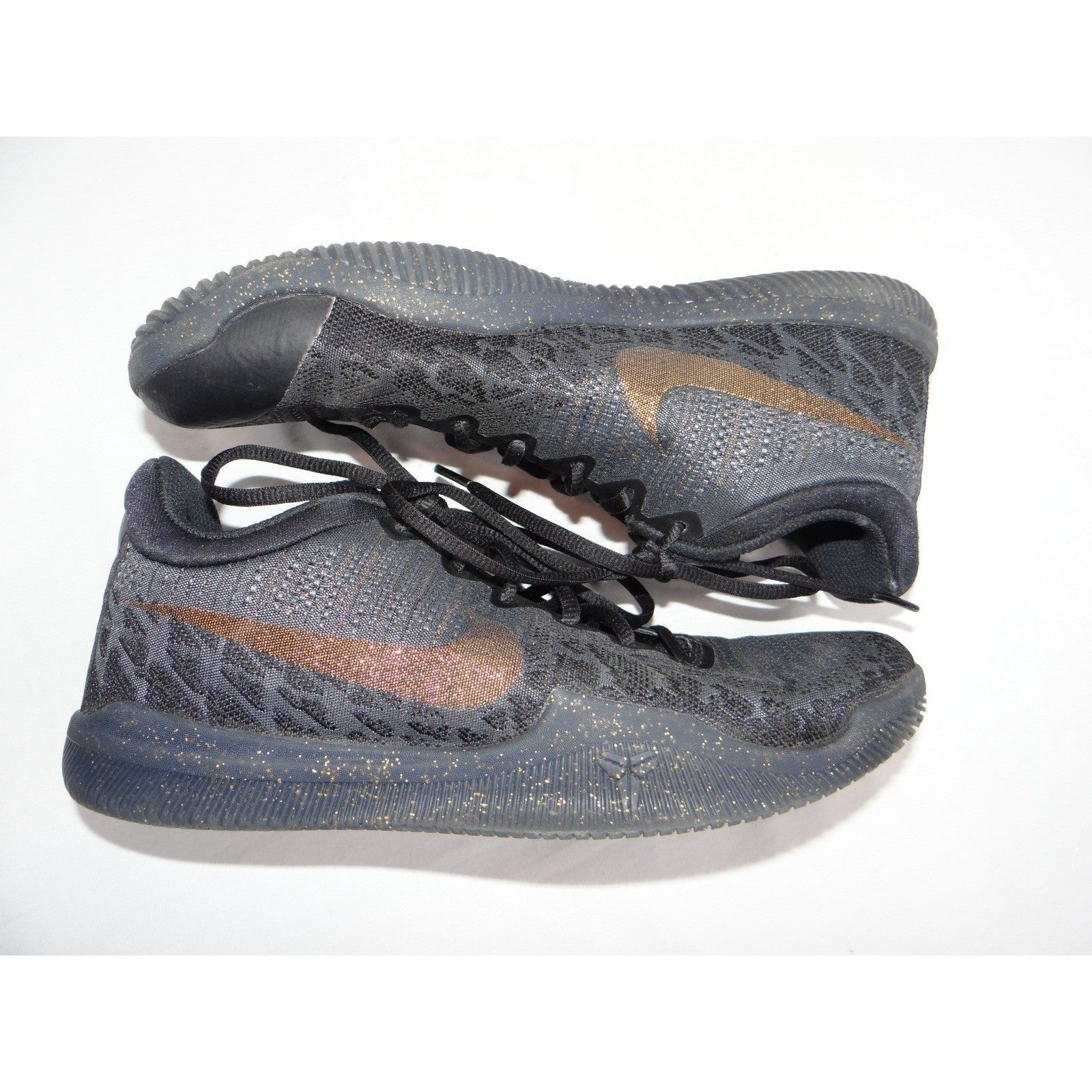 Nike Kobe Bryant Mamba Rage Gold Stars Basketball  Mens Shoes Black Gold Sparkle