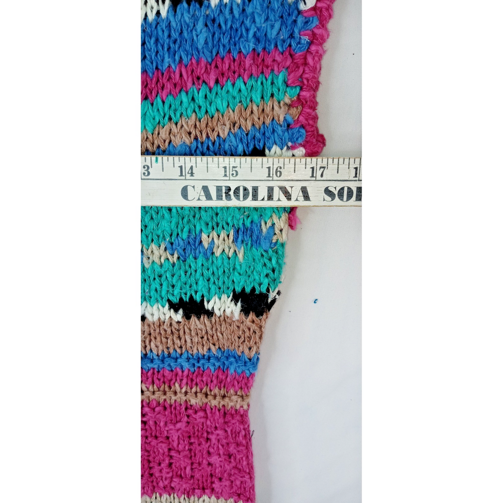 Victoria Jones by Halli Knit Sweater Tank Top Multi Color Striped Sleeveless M