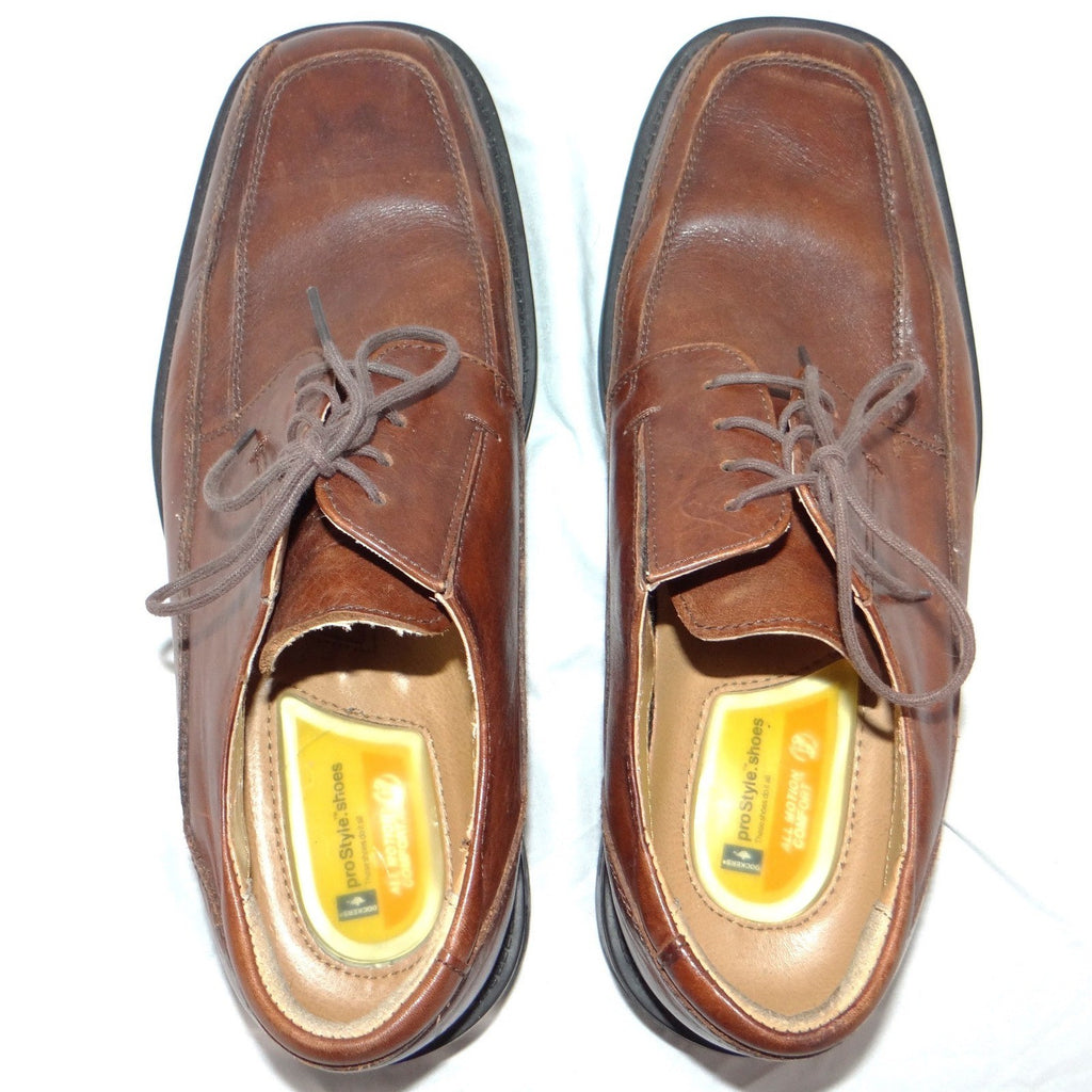 Dockers Mens Brown Leather Square Toe All Motion Comfort Oxford Shoes 9M