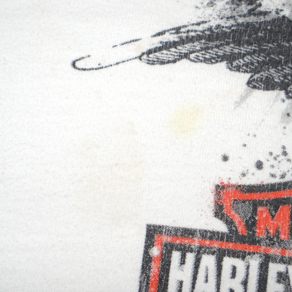 Harley-Davidson Mens White Pin-Up Lady HDMC Eagle Graphic T-Shirt 2015 Size 3XL