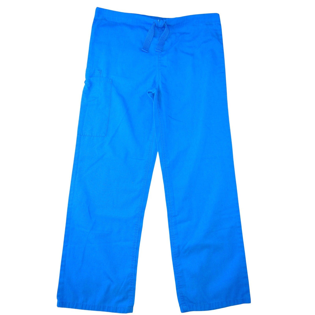 Cherokee Workwear Scrub Pants Royal Blue Drawstring Cargo Medical Uniform XS