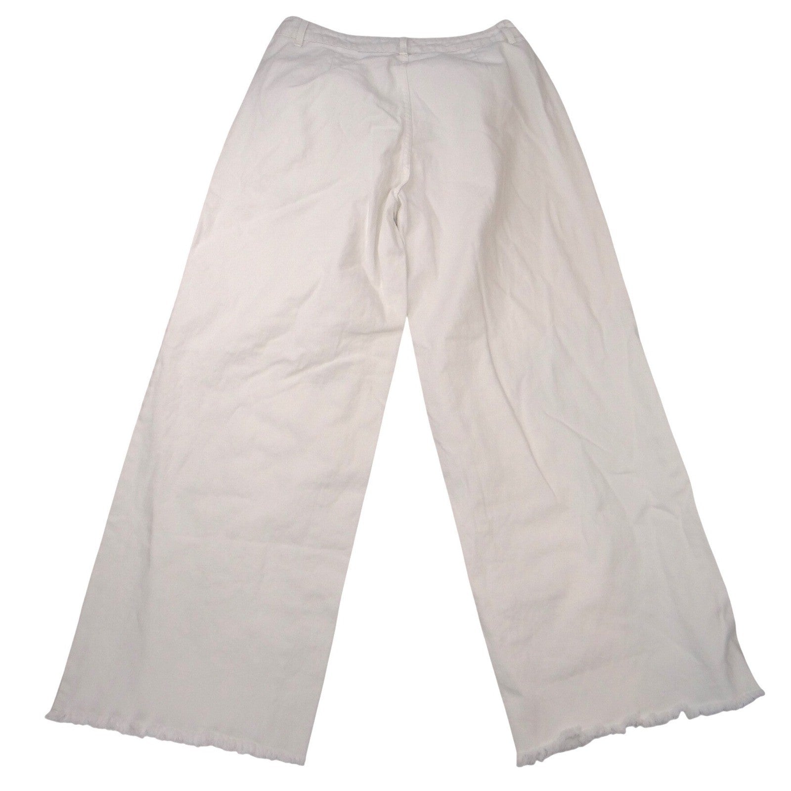 SHEIN Curve White Wide Leg Raw Hem Jeans Plus Size 0XL High Waist Denim
