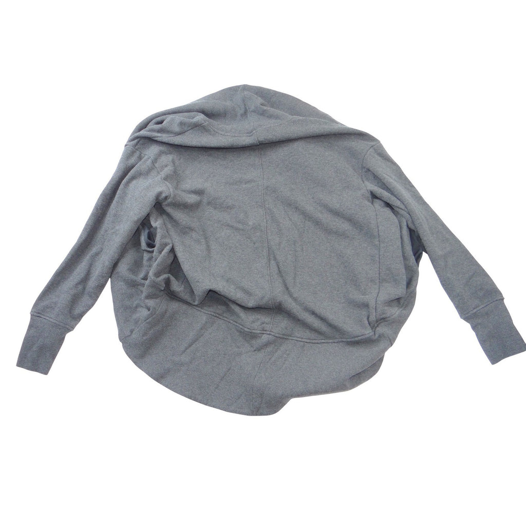 Zella Womens Small Charcoal Gray Fleece Lined Open Wrap Cardigan Thumbholes