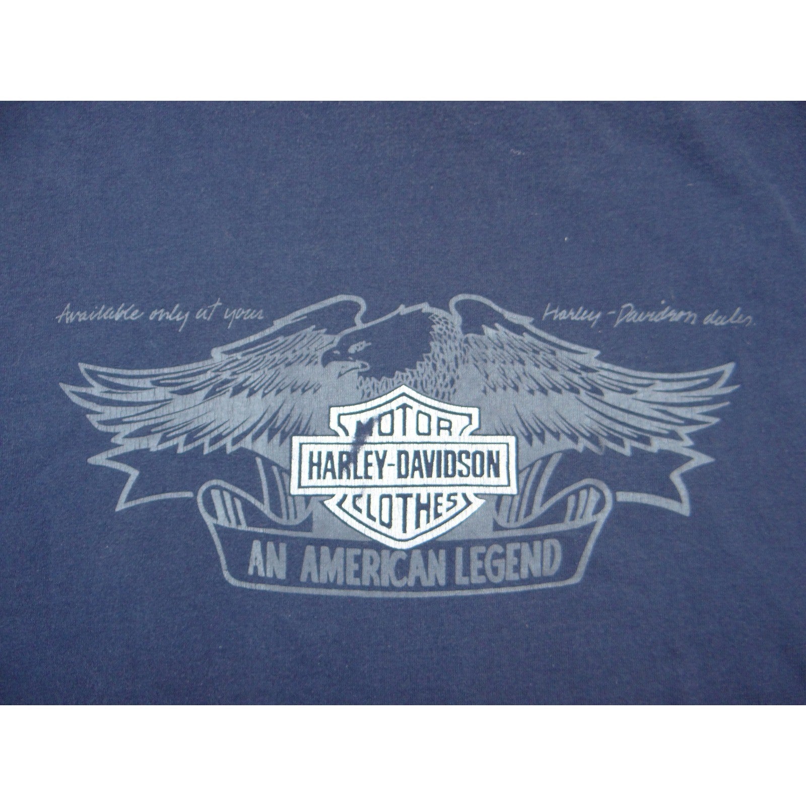 Harley Davidson T Shirt Mens XL Navy Blue Graphic Eagle American Legend Vintage