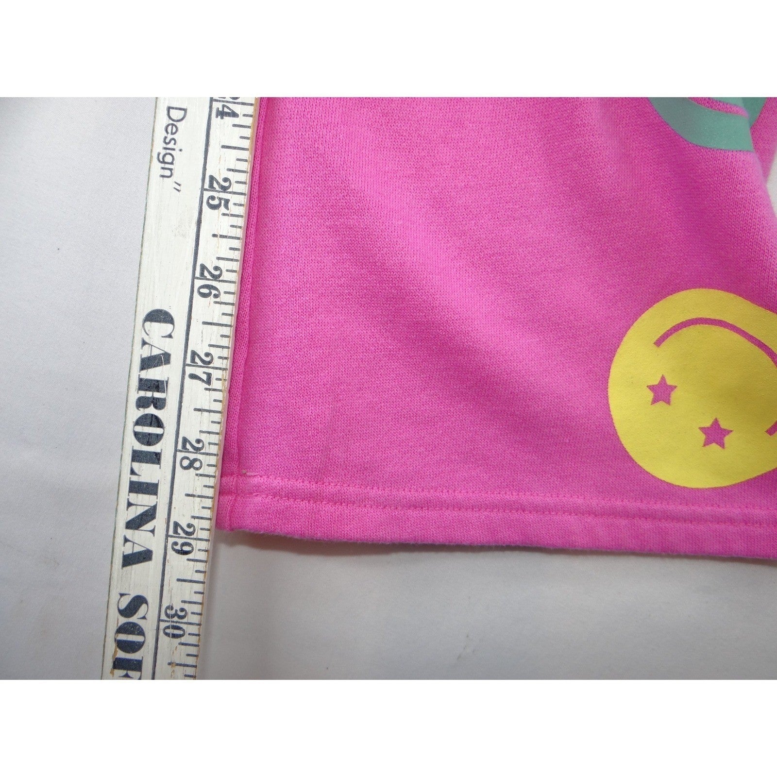 Kids Bright Pink Smiley Face Graphic Sweatpants Flare Leg