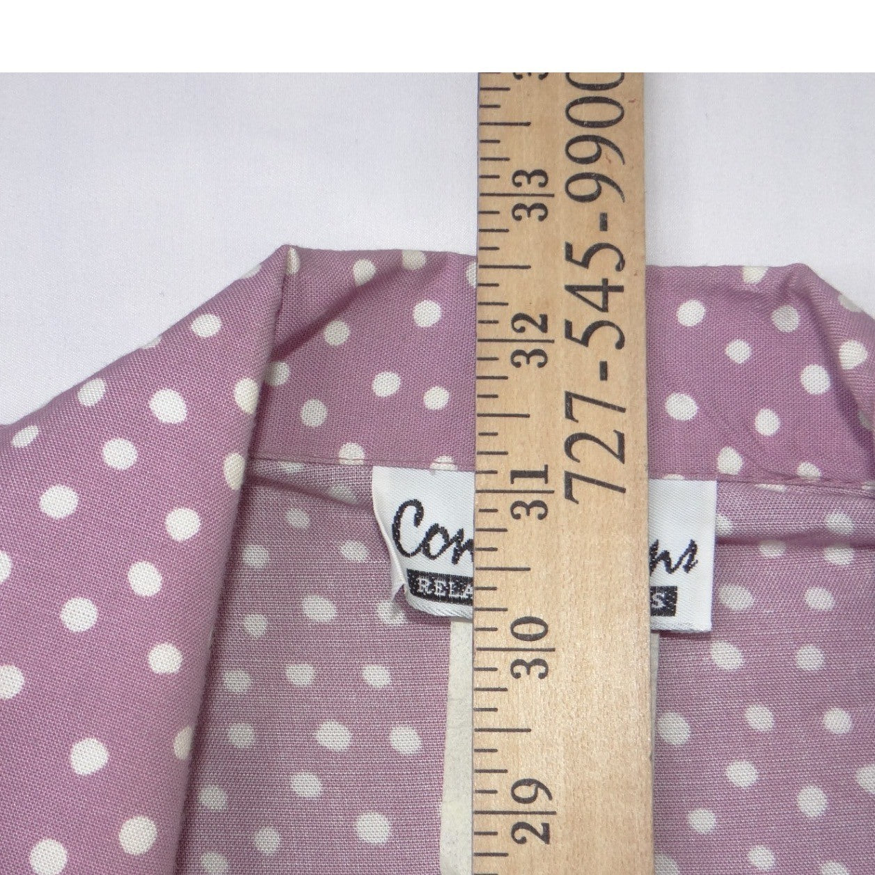 Vintage Connections Mauve Polka Dot Skirt Suit Set Blazer Skirt Belt Large 16/18