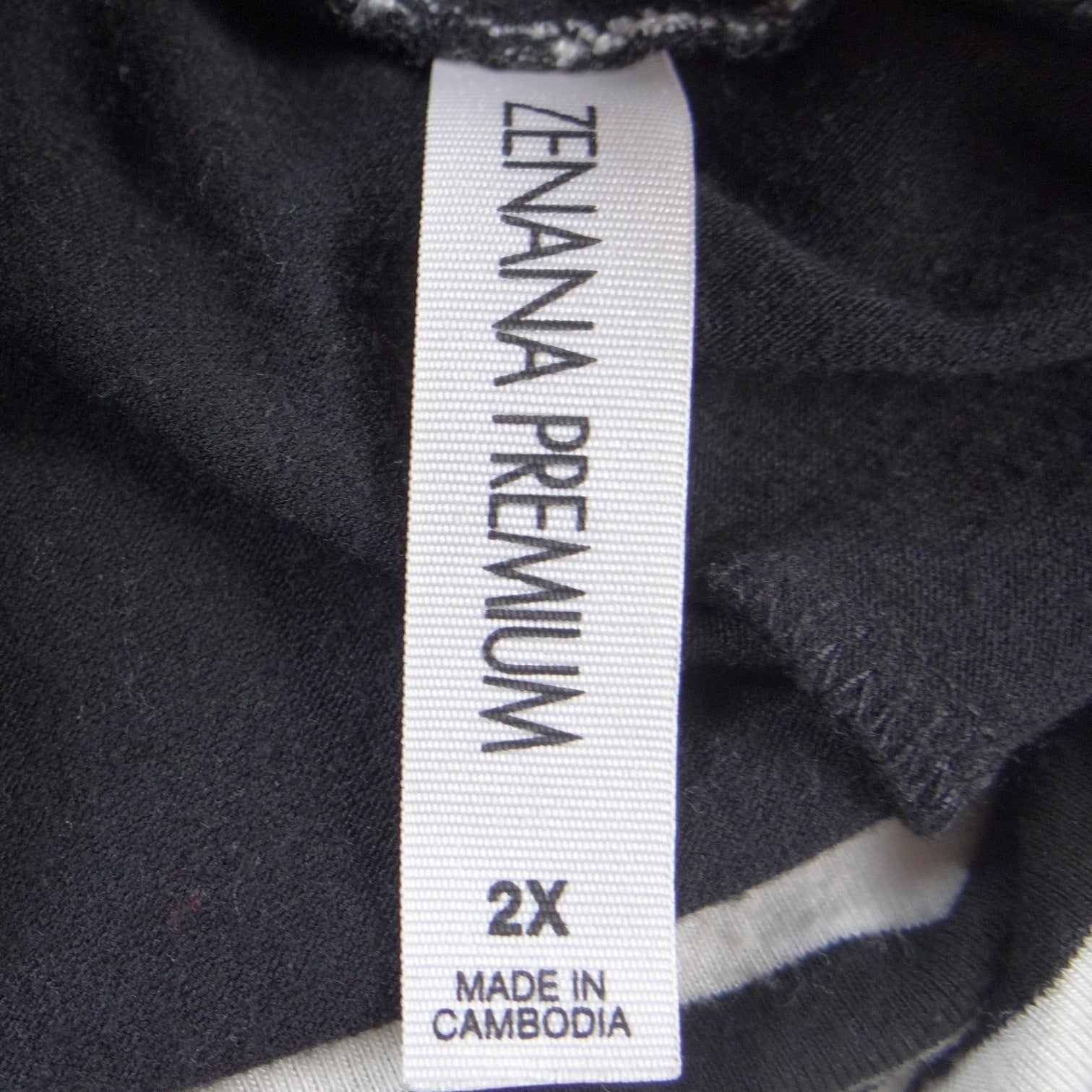 Vintage Venana Premium Womens 2X Black Striped Cowl Neck Long Sleeve Tunic Top