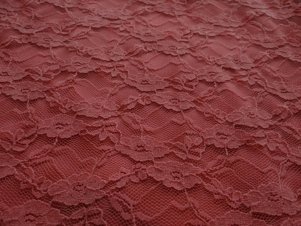 Elegant Coral Lace Dress