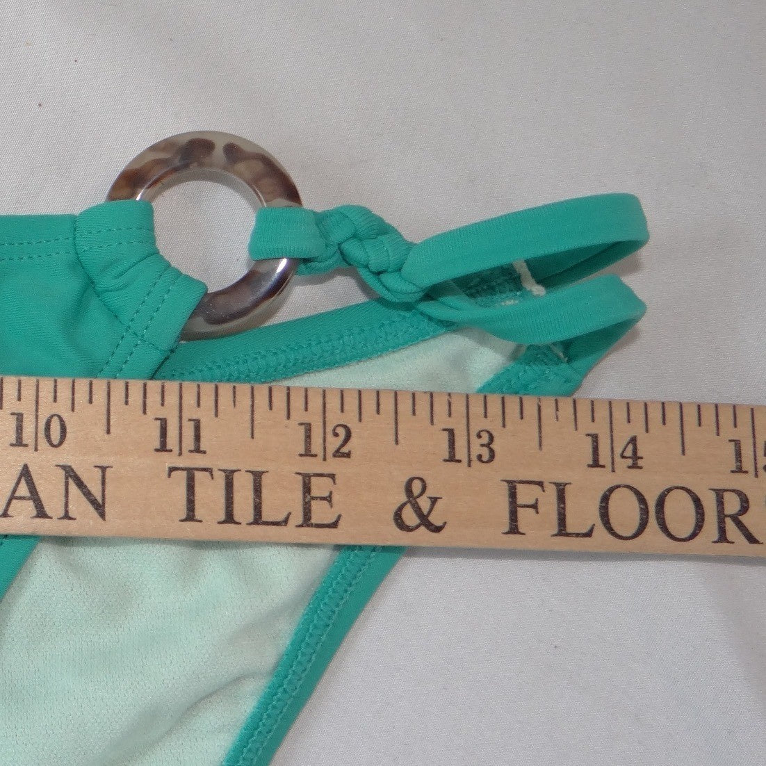 NWT-Cupshe Teal Green Ring Detail Braided Wrap Bikini Set Size M