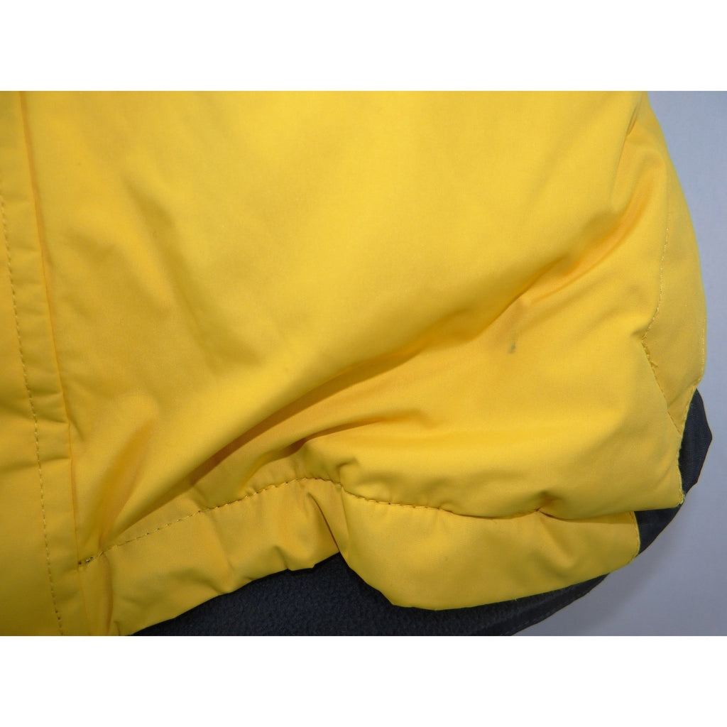Free Country FCXtreme Mens Yellow Grey Hooded Ski Jacket Fleece Lined Small
