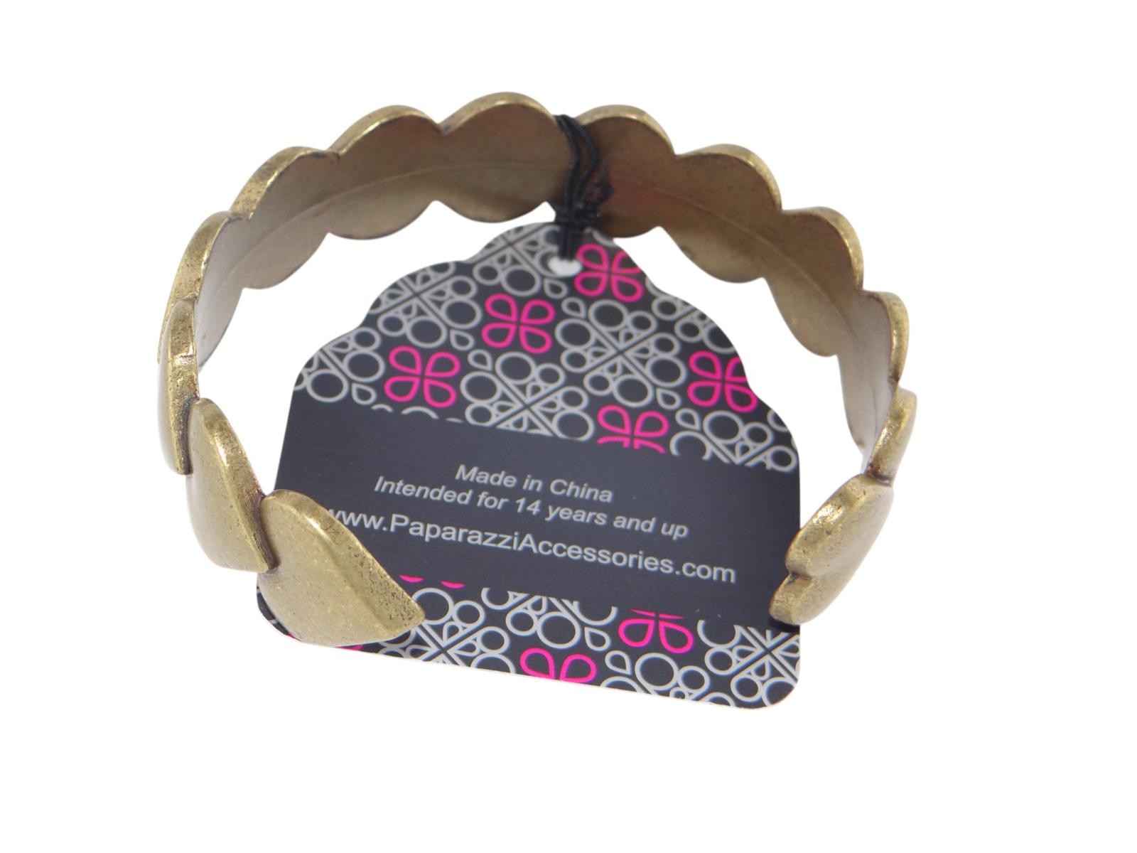 Paparazzi Hearts Galore Brass Bracelet