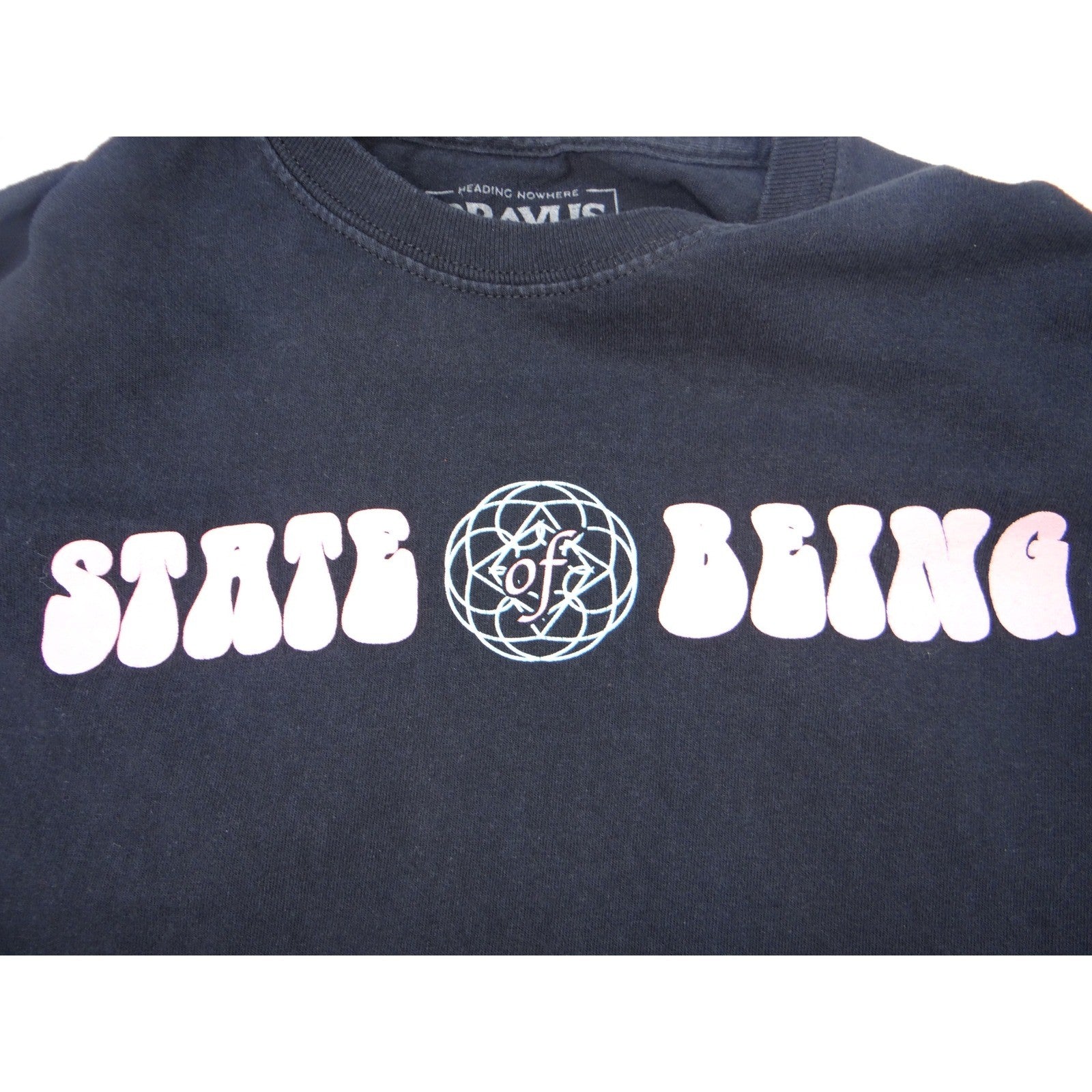 Dravus Heading Nowhere State of Being Graphic Long Sleeve T Shirt Black Small