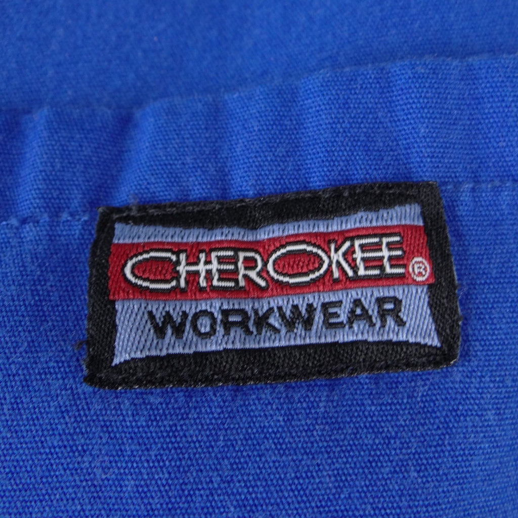 Cherokee Workwear Scrub Pants Royal Blue Drawstring Cargo Medical Uniform XS