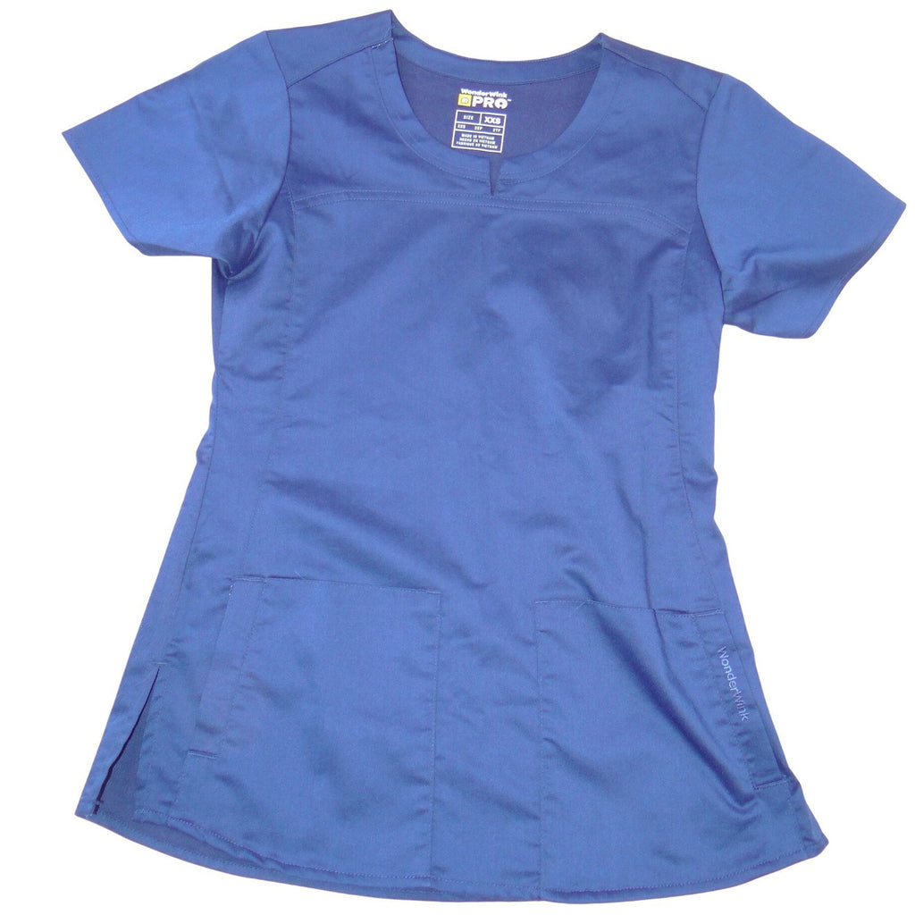 WonderWink PRO Renew Scrub Set Womens XXS Top XS Pants Royal Blue V-Neck Cargo
