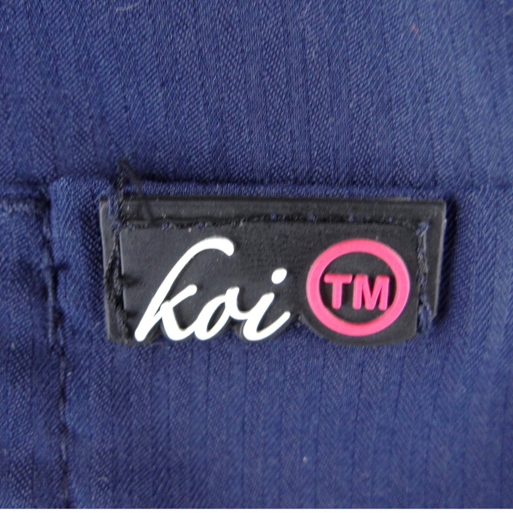 Koi Lite Peace Navy Blue Slim Fit Scrub Pants Womens Medium 721 Drawstring Cargo