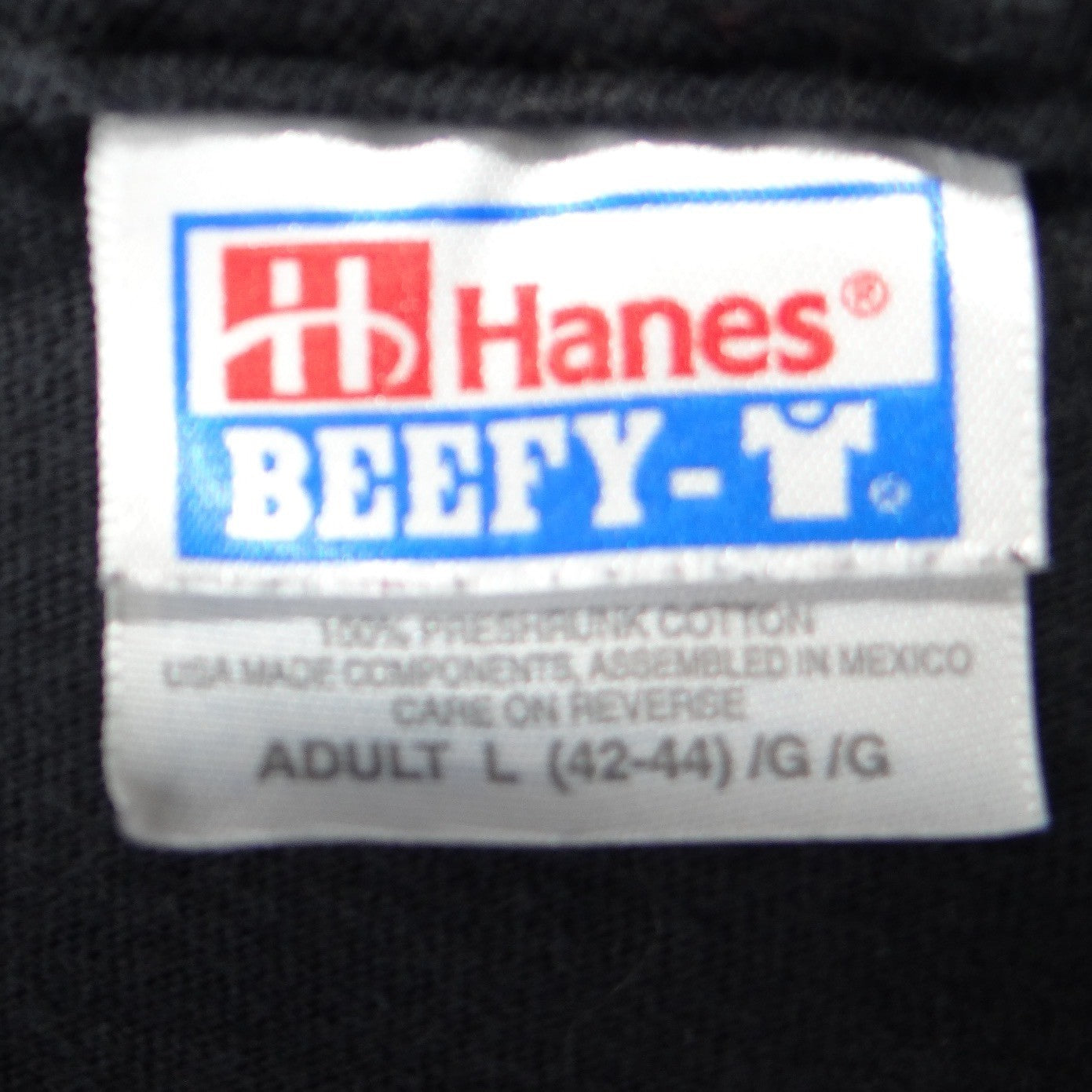 Vintage Hanes Beefy-T 2001 Four Corners Motorcycle Rally Pocket T-Shirt Mens Lrg