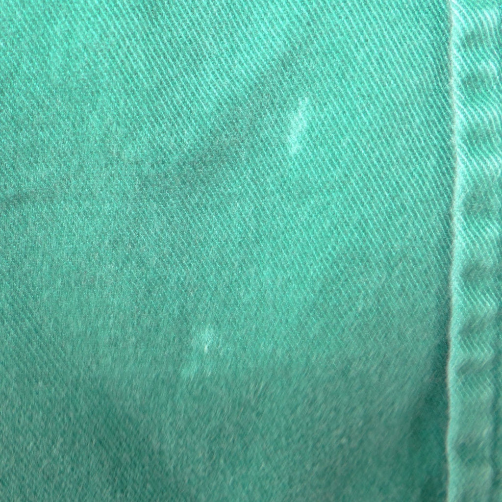 Vintage Nautica 90s Mens Green Cotton Twill Denim Collar Button Down Shirt L