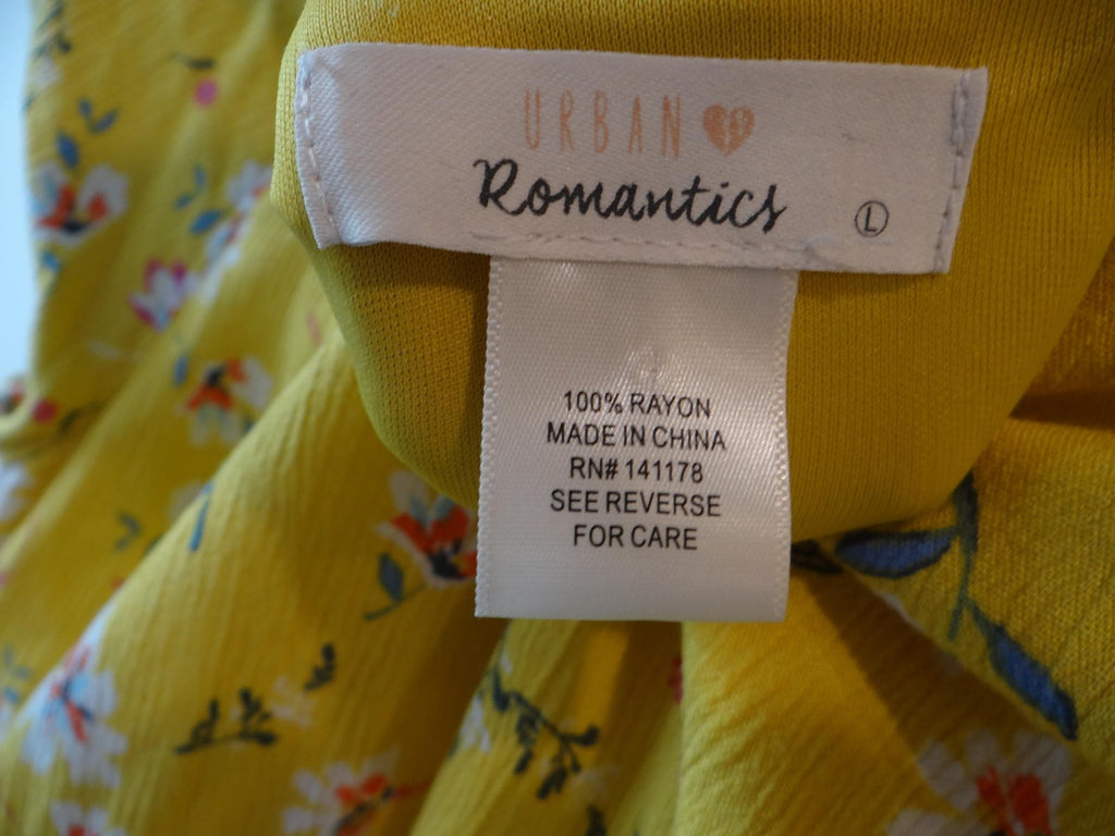 Urban Romantics Floral Midi Dress - Yellow
