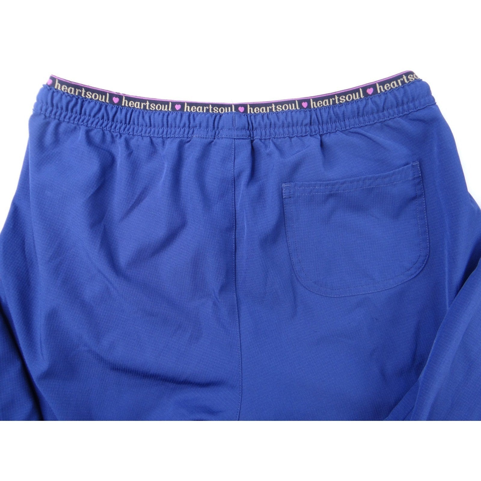 Heartsoul Petite Blue Scrub Pants Drawstring Waist Pockets Flare Leg
