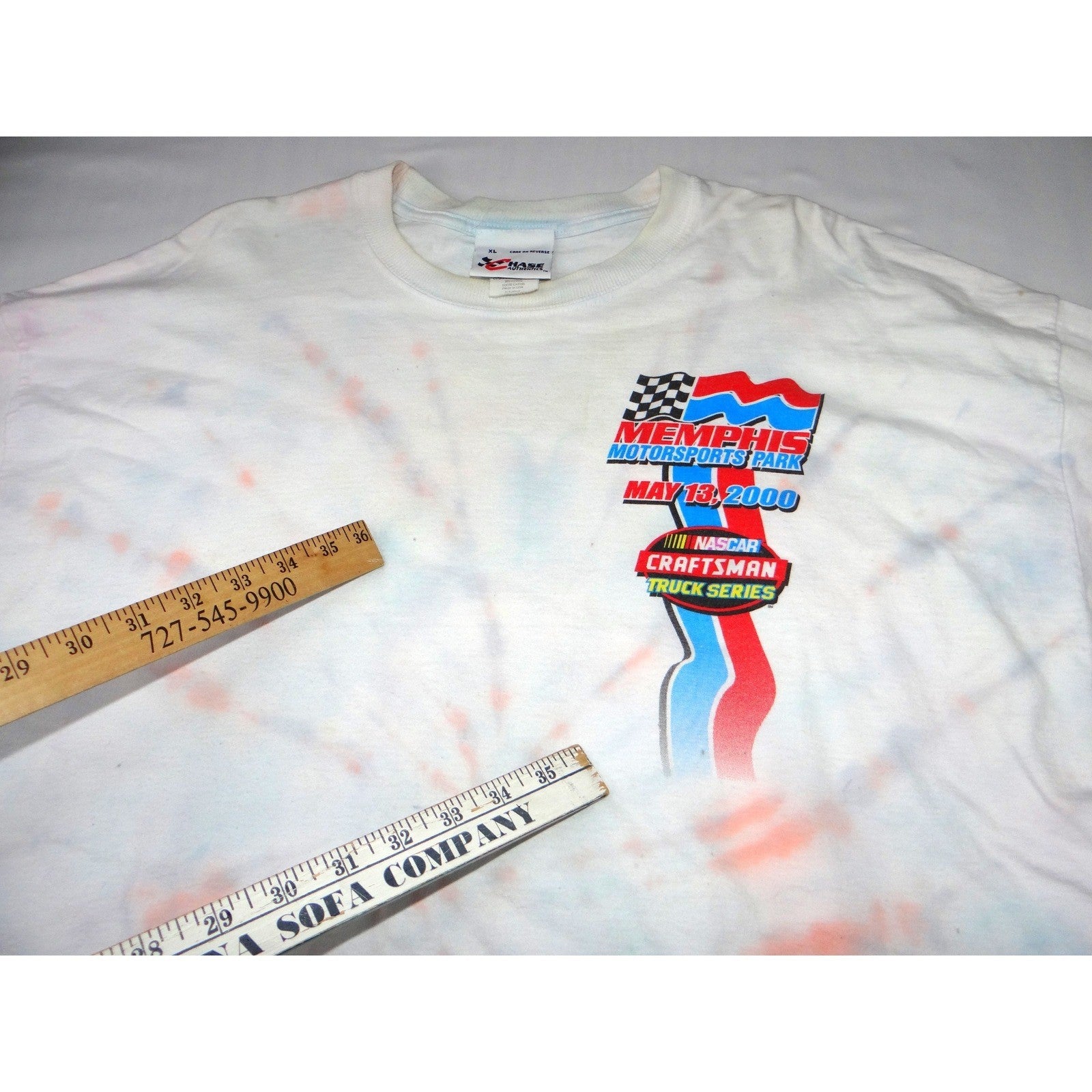 Rare VTG NASCAR Red White Blue Tie-Dye 2000 Craftsman Truck Series T-Shirt XL