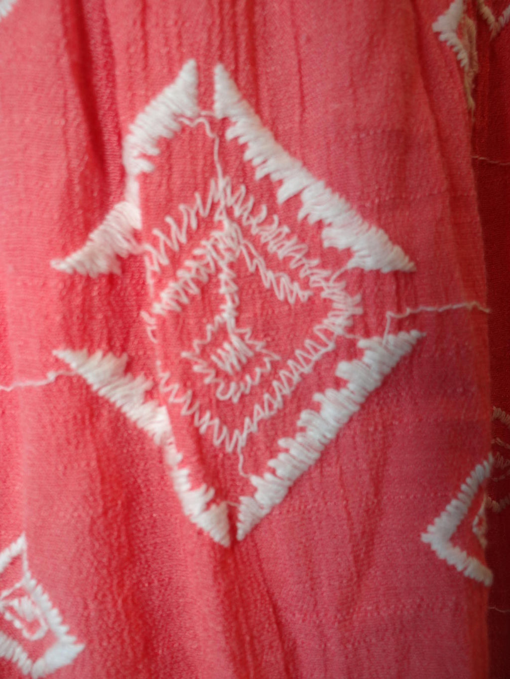 Chic Coral Maxi Dress with Lace Detail