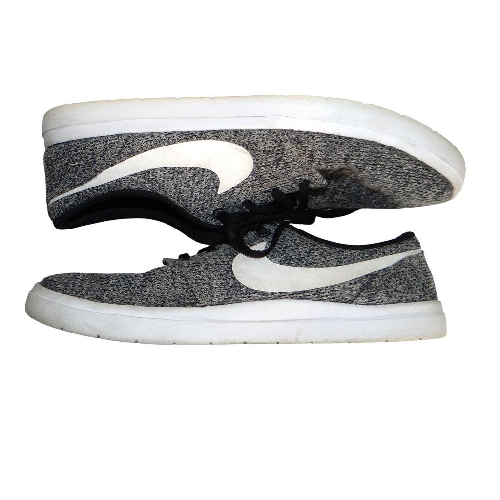 Nike Mens Shoes Gray White Knit Lace Up Athletic Sneakers Size 9.5