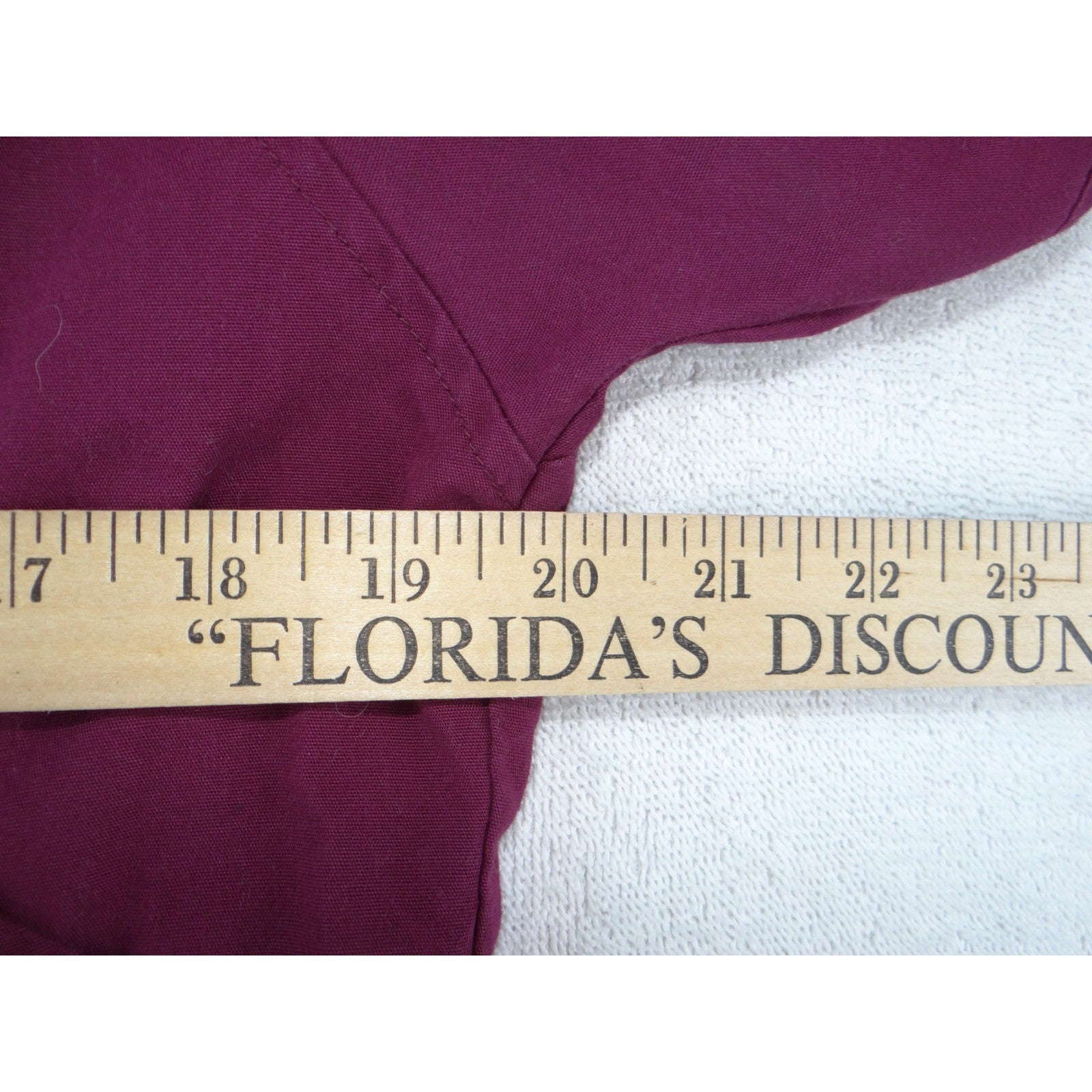 Butter-Soft Womens Scrub Set Burgundy V-Neck Top Elastic Waist Pants Size Small