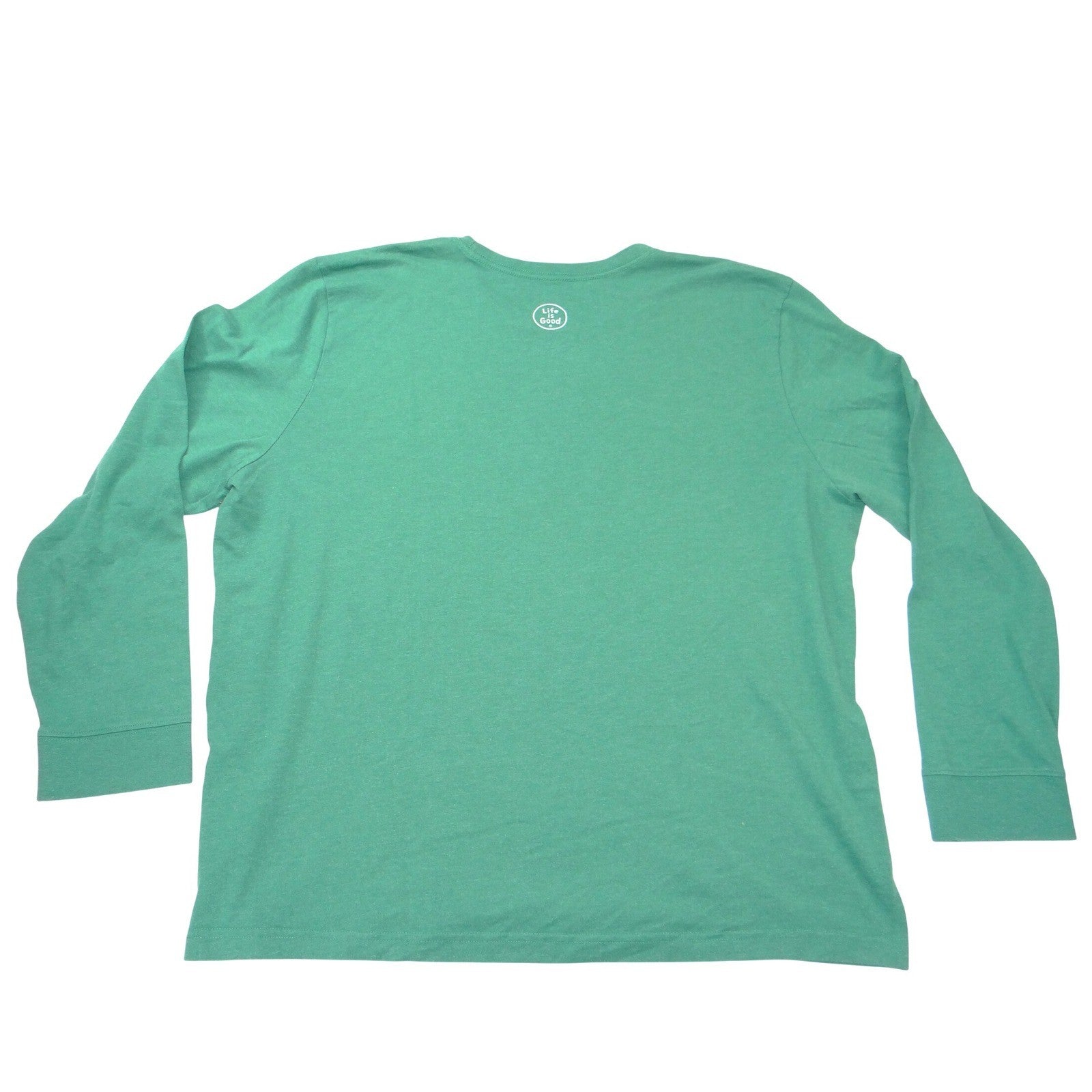 Life is Good Mens XL Green Gruntled Smiley Face Crusher Long Sleeve Graphic Tee