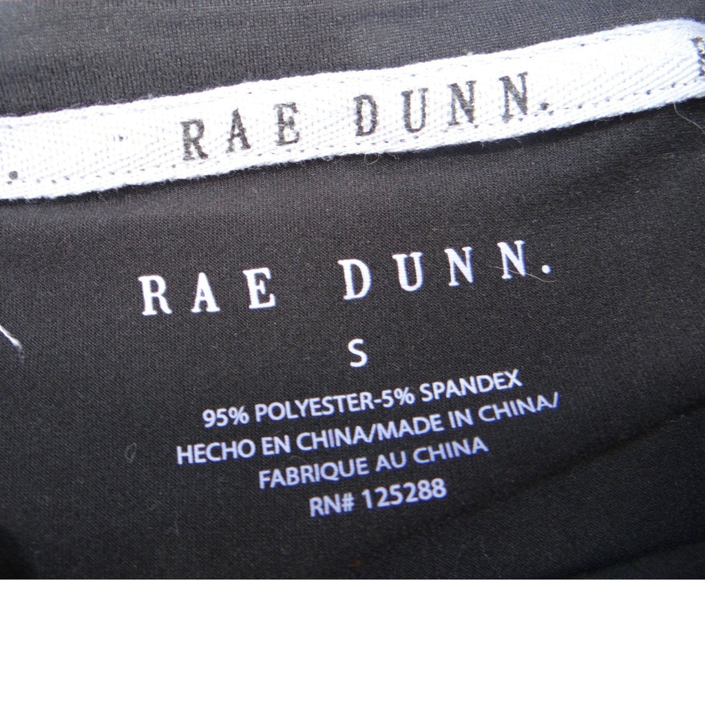 Rae Dunn HOT MESS Graphic Long Sleeve Shirt Black Size Small Relaxed Fit