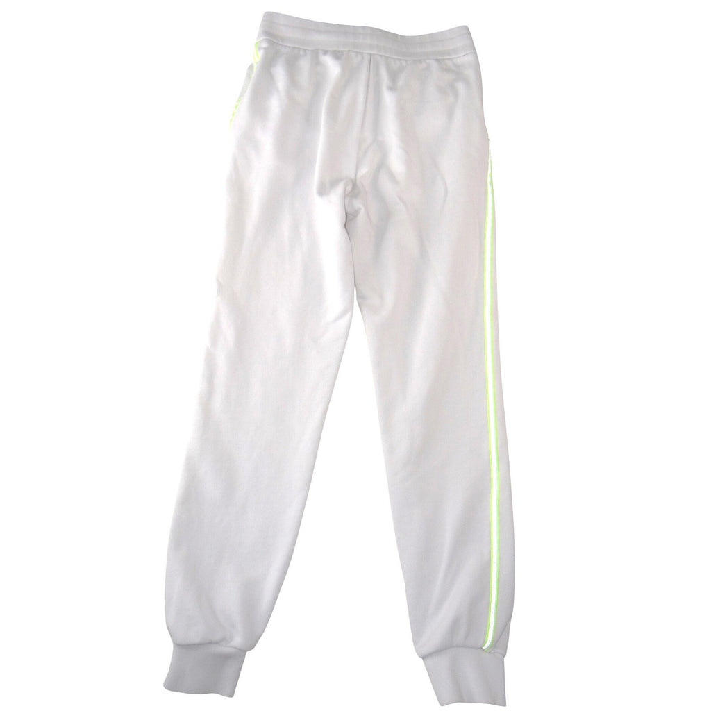 Armani Exchange Mens White Jogger Sweatpants Lime Green Side Stripe Logo